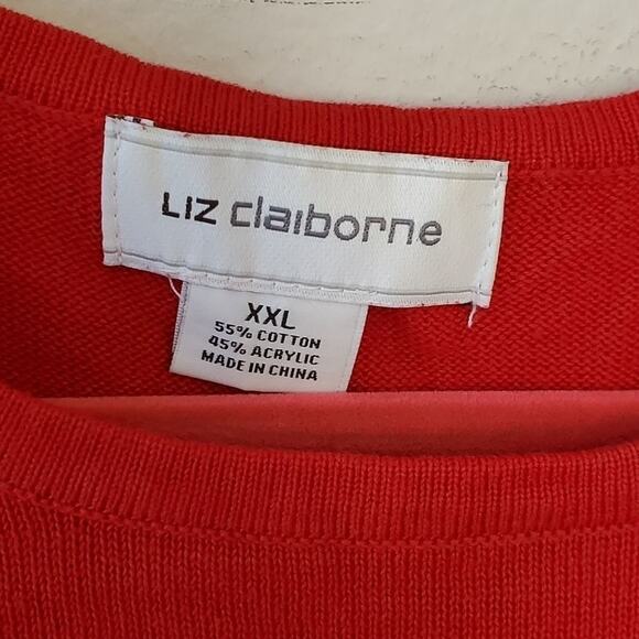 Liz Claiborne red plus size sweater XXL - Picture 4 of 5